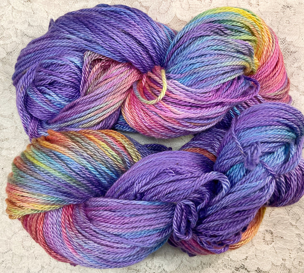 Bamboo Cotton Worsted Yarn 247 yds- Colors- Wildflowers-Kiwi Kennie- Speckled Victorian-Great Adirondack