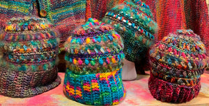 Hat-cap- crocheted-designer -Mosaic-Great Adirondack-one of a kind originals