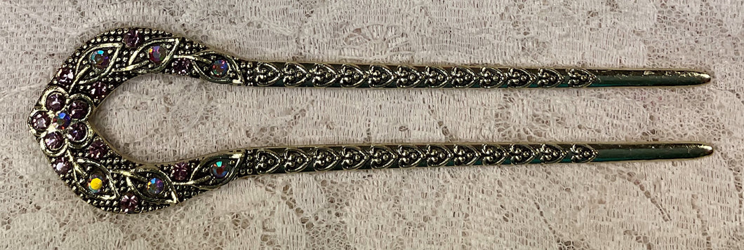 Rhinestone Shawl Pins -Hair Pins  5” - 2  colors- Great Adirondack