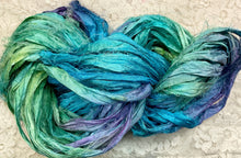 Load image into Gallery viewer, Sari Silk Yarn 50 yds hand dyed colors-Paprika-Hydrangea-Buckskin- Great Adirondack
