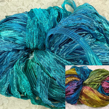 Load image into Gallery viewer, 3/4” Nylon Ribbon 125 yds Hand Dyed Ocean-High Desert-Great Adirondack
