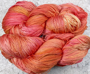 Bamboo Cotton Fingering Yarn 495 yds -Colors-Creamsicle-Grapevine-Great Adirondack