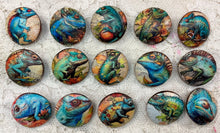 Load image into Gallery viewer, 1 “ Leather Buttons -Chameleons - assorted -Handcrafted- Great Adirondack Yarn

