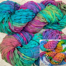 Load image into Gallery viewer, Novelty Bubble Textured Yarn- 95 yds- Hand Dyed -Fiesta-Garden Party-Great Adirondack
