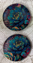 Load image into Gallery viewer, 1.08” Leather Buttons -succulents-assorted -Handcrafted- Great Adirondack Yarn
