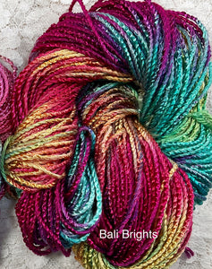 Rayon Yarn -100 yds -Hand Dyed Colors-Mango-Bali Brights-Great Adirondack