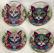 Load image into Gallery viewer, 1.75” Cat Pins-Brooch-art cats-coconut-Handcrafted- Great Adirondack
