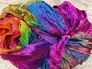 3/4” Nylon Ribbon- 125 yds- Hand Dyed -Fireworks-Tropicana-Hydrangea-Parrotfish-Great Adirondack