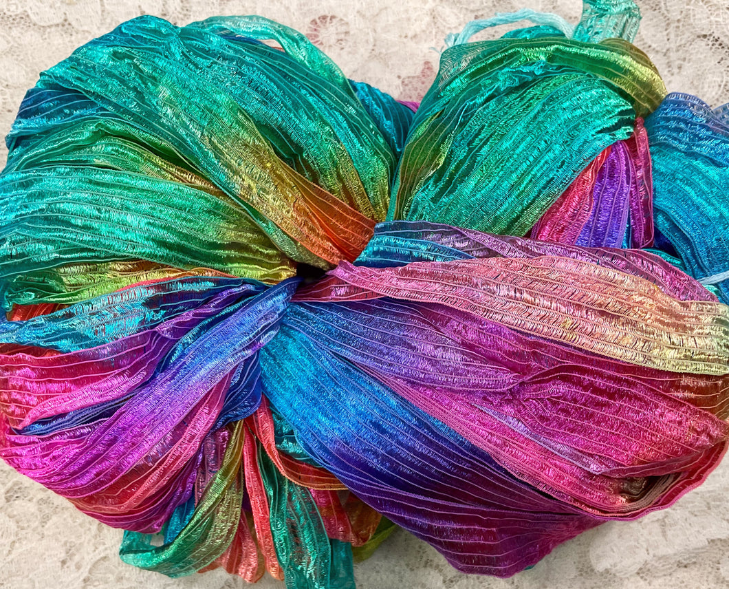 3/4” Nylon Ribbon- 125 yds- Hand Dyed -Fireworks-Tropicana-Hydrangea-Parrotfish-Great Adirondack