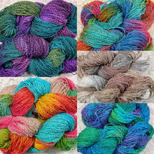 Load image into Gallery viewer, Novelty Rayon Cotton Yarn 250 yds Hand Dyed -5 assorted colors-Great Adirondack
