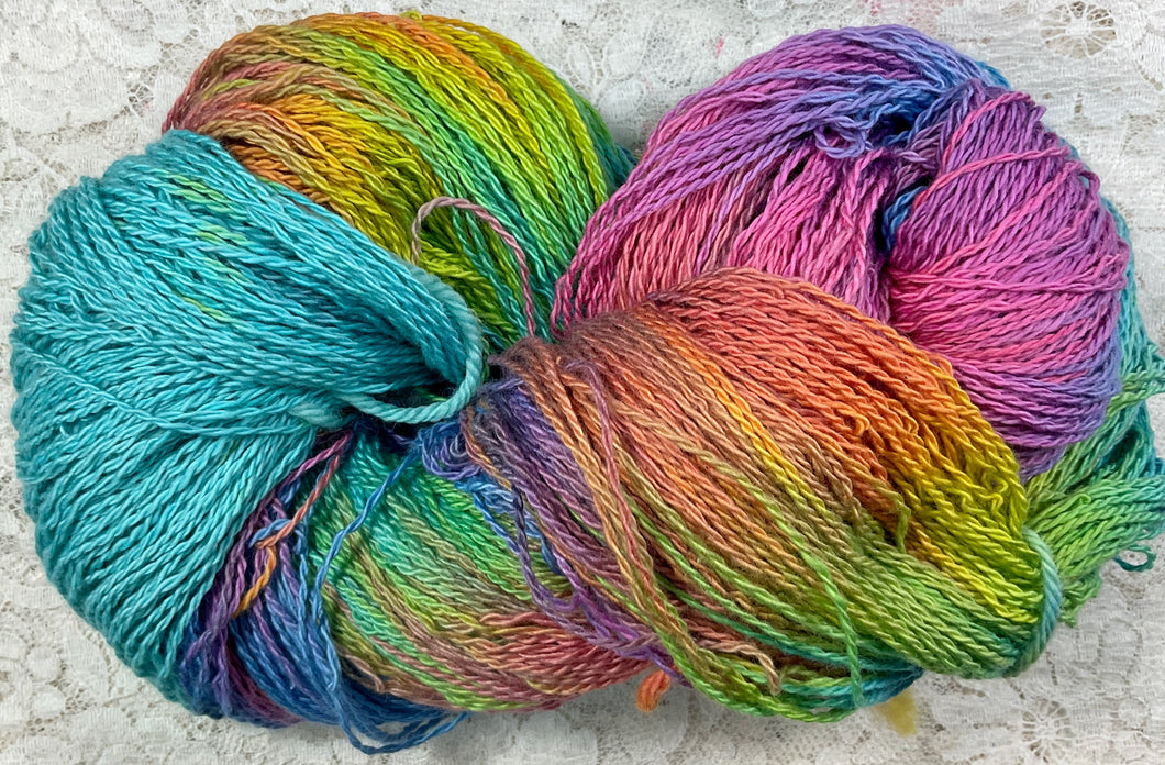 Organic Cotton -fingering wt Yarn- 520 yds -Watercolors-New Color-Great Adirondack