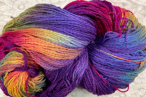 Organic Cotton -fingering wt Yarn- 520 yds -Old Rose-Grapevine-Verdigris-Great Adirondack