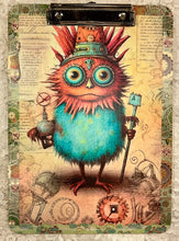 Load image into Gallery viewer, Funky Art Clipboards 9” x 12” -whimsical Creatures -assorted- Great Adirondack
