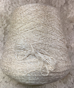 Novelty Rayon Cotton Linen Yarn-cone-up to 2.90 lb-5200 yds approx-vintage-sport or fingering wt.-natural-dyeable