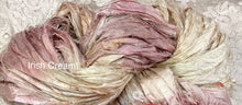 Load image into Gallery viewer, Sari Silk Yarn -50 yds- hand dyed colors-Sundance-Irish Cream- Great Adirondack
