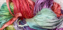 Load image into Gallery viewer, Sari Silk Yarn -50 yds- hand dyed colors-Pineapple Polly-Rainbow- Great Adirondack
