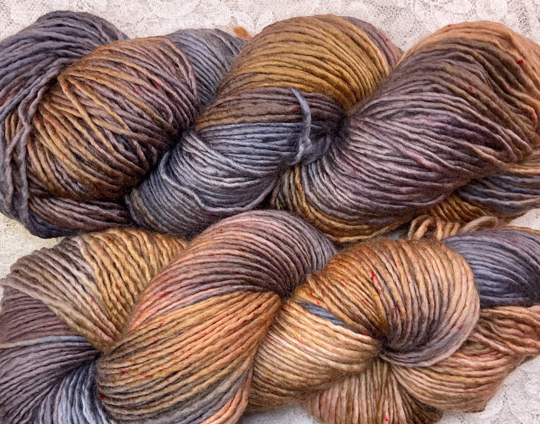 Dk wt Superwash Merino -single  ply- 241  yds-Maisie-Hand Dyed color-Wild Birch- Great Adirondack