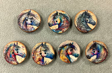 Load image into Gallery viewer, 1.18” Buttons-Rainbow Horses assorted- Handcrafted -Great Adirondack
