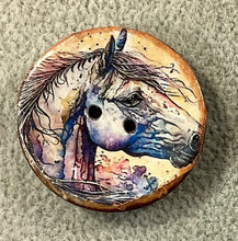 Load image into Gallery viewer, 1.18” Buttons-Rainbow Horses assorted- Handcrafted -Great Adirondack
