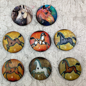 1.18” Button-Horses assorted- Handcrafted -Great Adirondack-price is per button