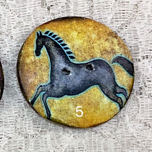 1.18” Button-Horses assorted- Handcrafted -Great Adirondack-price is per button