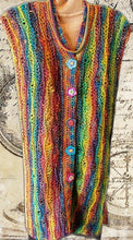 Load image into Gallery viewer, Sideways Long Vest- Knitted- Easy- Great Adirondack Yarn
