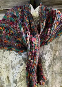 Wrap or Shawl- crocheted -Great Adirondack-one of a kind originals