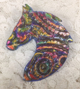 Horse Pins Handcrafted Polymer Clay Great Adirondack Yarn