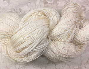 Organic Cotton fingering wt Yarn 520 yds Naturals-dyeable