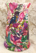 Load image into Gallery viewer, Ceramic  Pitcher 10” h x 7”wide -Hummingbirds- original Great Adirondack Yarn
