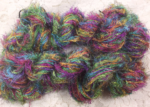 Gala Flok Multicolor Eyelash Yarn Turquoise - Humboldt Haberdashery
