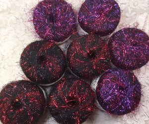 Trendsetter Fireworks Eyelash Yarn 8 to 10 skeins per bag 1600 to 2500 yds - assorted colors per bag