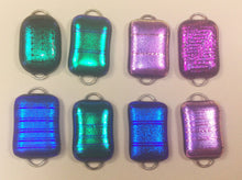 Load image into Gallery viewer, Dichroic glass cabachons for bracelets-designer- sold in sets- vintage
