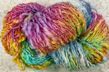 Load image into Gallery viewer, Cotton Rayon Sparkle Yarn 100 yds hand dyed Wildflowers-Garden party-Peaches
