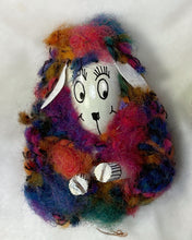 Load image into Gallery viewer, Sheep pins handcrafted vintage yarn and clay
