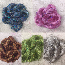 Load image into Gallery viewer, Sequined Yarn 75 yds Assorted Colors
