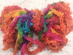 Novelty fringe cotton trim 1” wide 5 yds Assorted colors