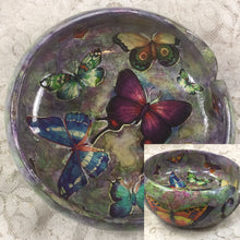 Load image into Gallery viewer, Handpainted Yarn Bowls 5.75” wide x 2.75” high Butterflies-Flowers
