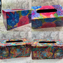 Load image into Gallery viewer, Decoupaged Wooden Tissue Box- Great Adirondack -
