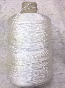 Rayon Yarn Coned Yarn 17 oz white-vintage