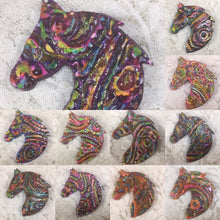 Load image into Gallery viewer, Horse Pins Handcrafted Polymer Clay Great Adirondack Yarn
