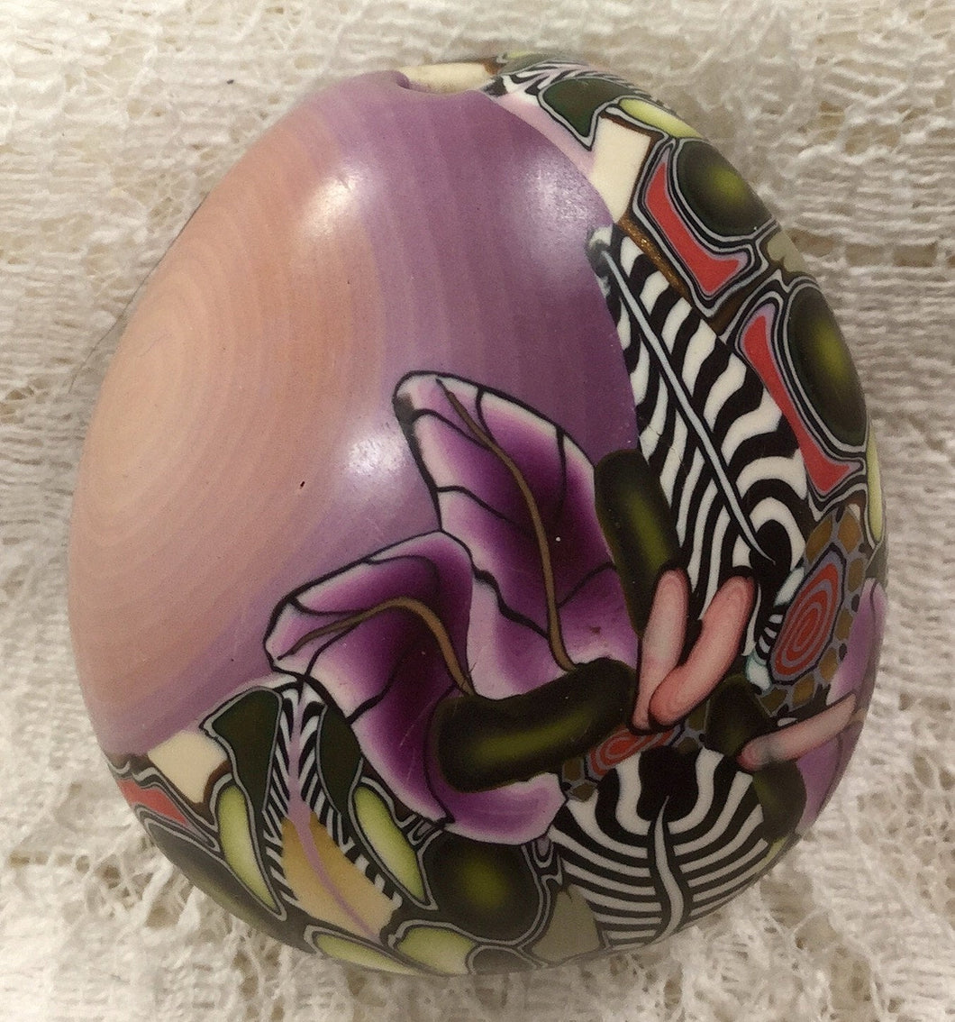 Focal Bead Handcrafted Polymer Clay 1 1/8