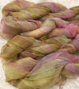 5/8" Organza Rbbon Hand Dyed Color Moonbeam