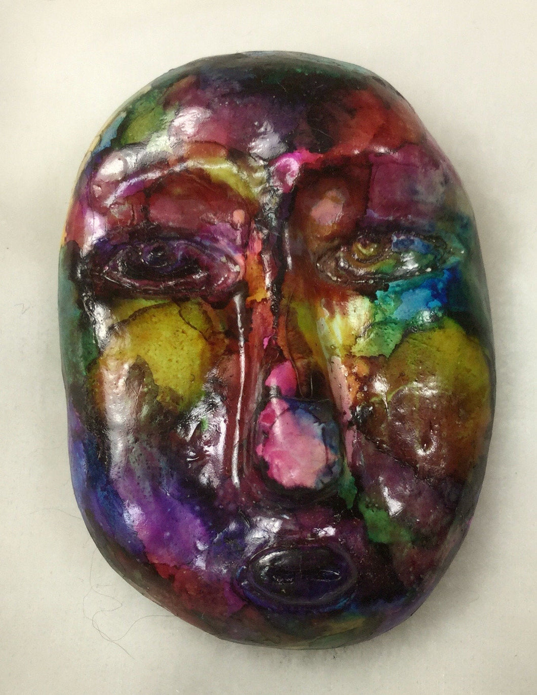 Face Pin polymer clay Handcrafted by Great Adirondack