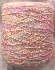 Novelty Yarn Metallic 1600 yards lb Cone Pastels assorted wts-Closeout!