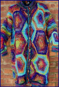 Hexagon Duster Coat Knitting Pattern