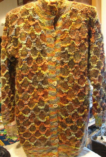 Honeycomb Coat or Jacket Knitting  Pattern